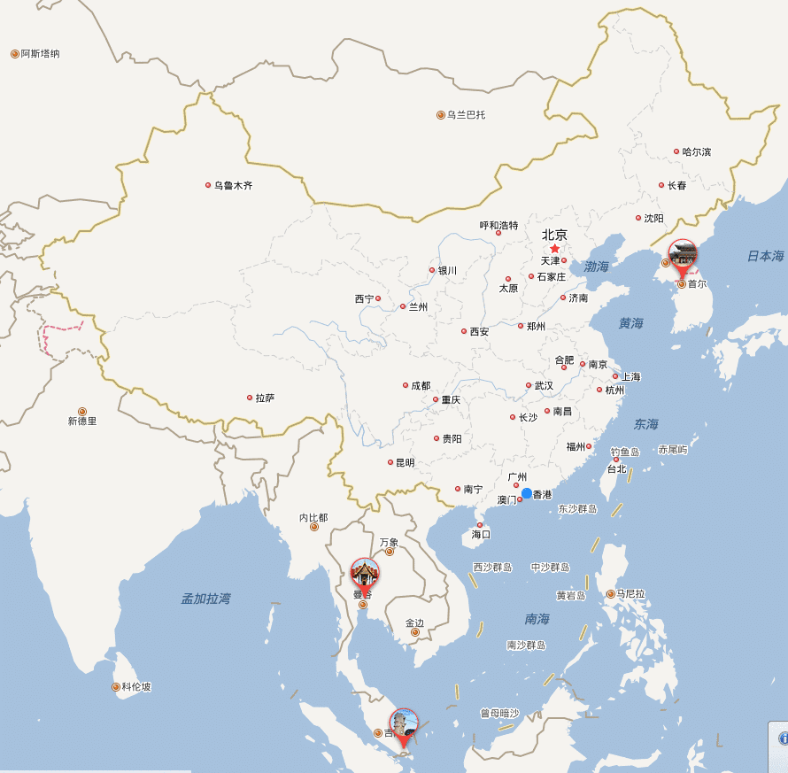 Directions in Chinese - Map of China